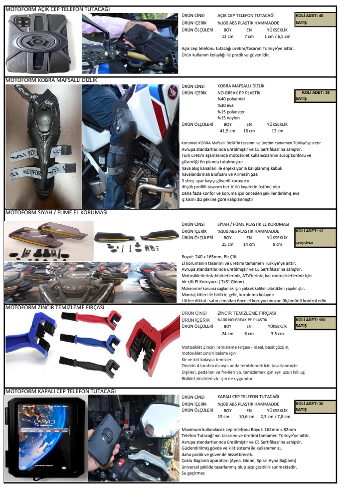 MOTORSİKLET AKSESUARLARI